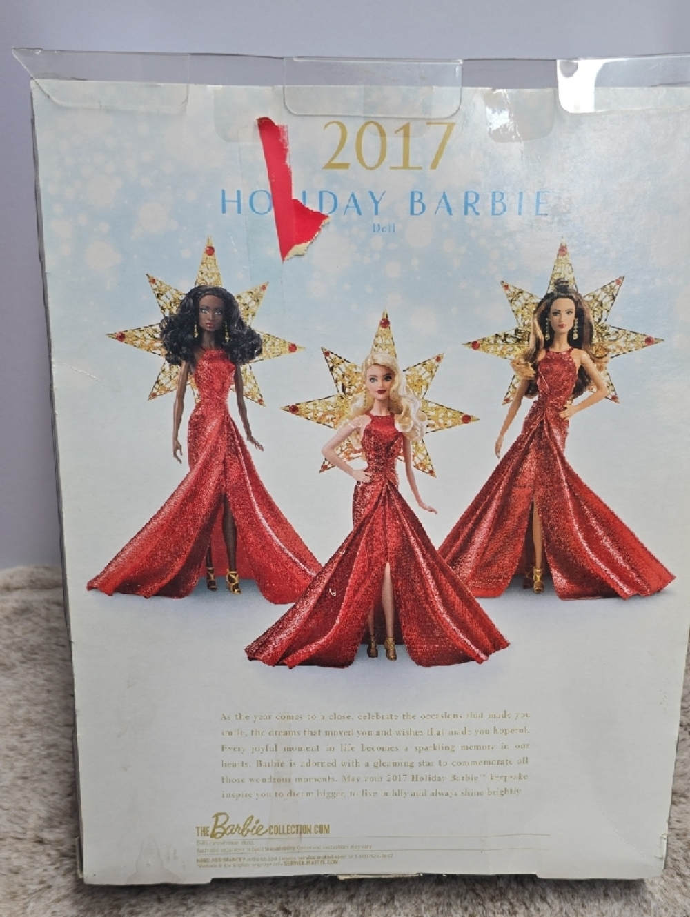 Mattel Holiday Barbie in Red Gown with Gold Star Wings - Picture 4 of 6